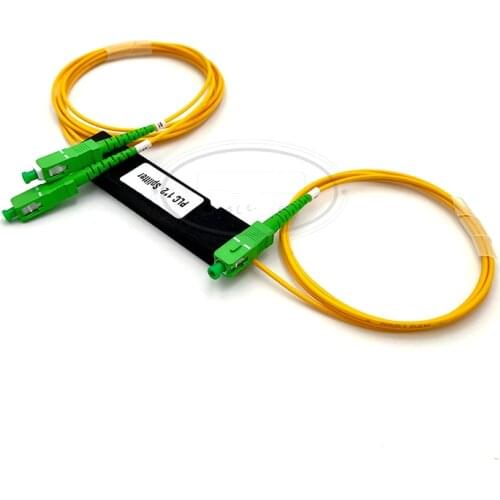 SC/ APC 1x2 PLC Fiber Optic Splitter Cassett Fiber Optical Splitter or ABS PLC Splitter Single Mode 2.0mm,SC FC LC ST Connector