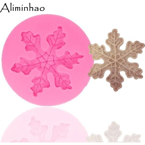 B1384 Leaf snowflake shape Silicone mold Fondant Mold Cake Decorating tools Polymer Clay Resin Candy Super Sculpey
