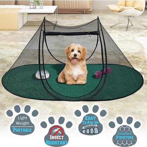 Pet Dog Foldable Pet Mosquito Net Cat Household Breathable Anti-bite Outdoor Tent Pet Supplies Pet Pop Up Bug Net Tent
