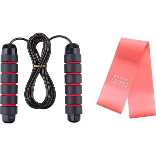 Sports Training Gym Non Slip Resistance Band Aerobic Jump Ropes Set