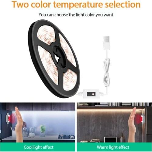 LED Light Strips Decoration Lighting Waterproof Flexible Ribbon Hand Sweep Sensor LED Light Lamp Home Decor Night Light For Room