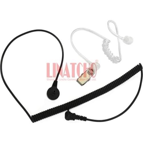 Listen only acoustic headset earpiece 2.5mm connector for some walkie talkie microphone