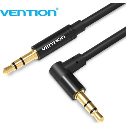 Vention 3.5mm Jack Audio Cable 3.5 Male to Male Cable Audio 90 Degree Right Angle AUX Cable for Car Headphone MP3/4 Aux Cord 1m