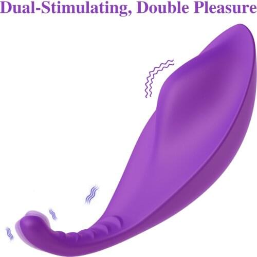 Fully-Fitted Invisible Wearable Vibrator for Women Clit Anal Dual Stimulation With Wireless Remote Massager Sex Toys for Couples