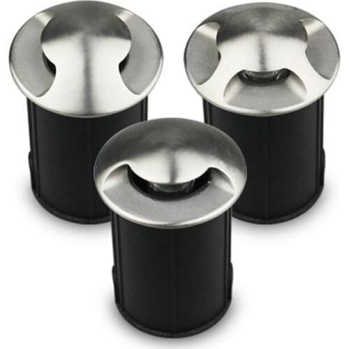 3W LED buried IP68 AC85-265V DC12V Mini Outdoor Recessed Deck Light 1/2/4 side view Underground Lamp Sidewalk Lighting 6pcs