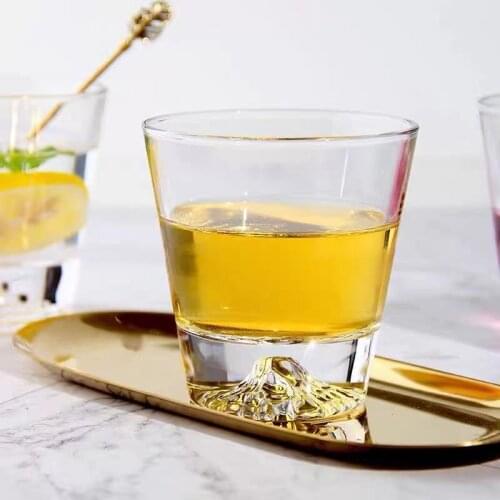 Japanese Mount Fuji Glass Cup Water Cup Tea Cup Beer Mug Home Glass Breakfast Milk Drink Cup Snow Mountain Cup Shot Glass