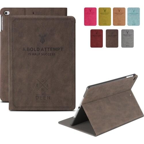 Retro series of protective cover for New iPad 9.7 inch 2017 2018 Release model A1822 A1823 A1893 case Smart sleep wake up stand