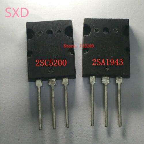 2pcs 1pcs 2SA1943 + 1pcs 2SC5200 A1943 C5200 TO-3P pair tube amplifier new