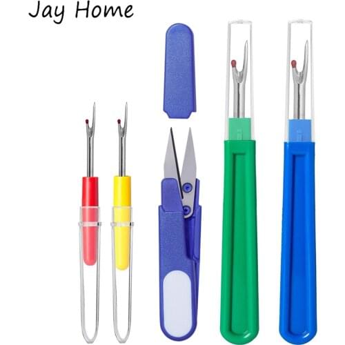 4Pcs Sewing Seam Ripper Handy Stitch Rippers with Thread Cutter Scissors Sewing Stitch Rippers for Sewing Crafting Thread Remove