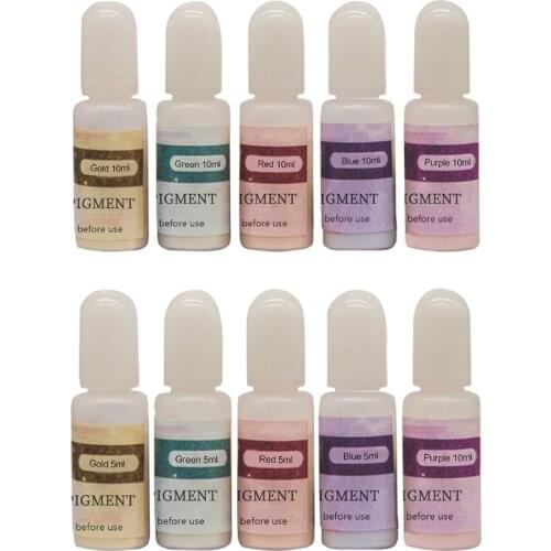 5/10ml Sparkling Starry Sky Art Ink Pigment Resin Mold Colorant Dye Ink Diffusion UV Epoxy Resin Jewelry Making DIY Accessories