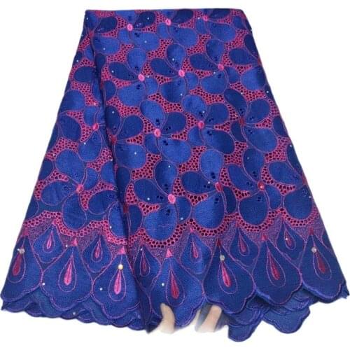 5 Yards Blue Swiss Voile Lace In Switzerland Yellow African Lace Fabric Wedding Swiss Lace Fabric For Dress 100% Cotton Fabric