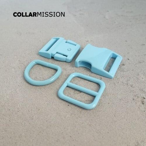 50pcs/lot(metal buckle+adjust buckle+D ring) DIY dog collar 25mm webbing accessory spray paint buckle set suppliesl 7 colours