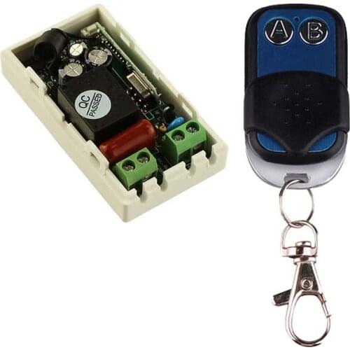 AC220V 1CH 10A RF Transmitter Receiver Remote Control Switch System Wireless Light Learning Switch 315mhz/433.92mhz