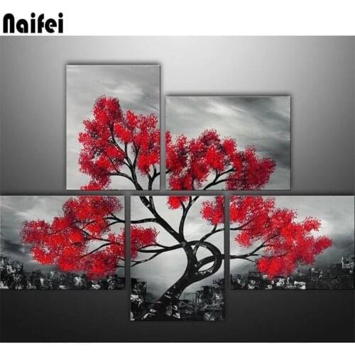 Diamond embroidery landscape tree 5-pcs 5d diy diamond painting Mosaic 5d rhinestone art flower Diamond painting