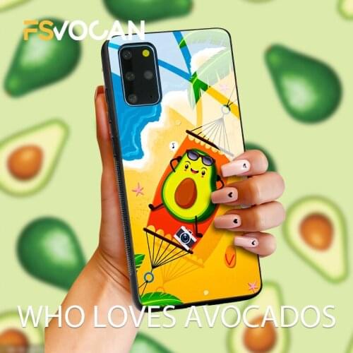 Avocado Cartoon Phone Case For Samsung Galaxy S20 FE Plus S21 A71 70 A51 50 S10 Note 20 10 Ultra Funny Silicone Cute Fruit Cover