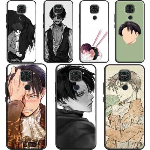 Levi Ackerman Attack On Titan Anime Case For Xiaomi Redmi Note 9 Pro 8 7 8T 9S Note 10 Pro Coque For Redmi 9 9A 9C 9T K40 8A