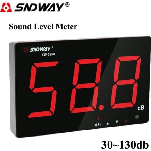 Digital Sound Level Meter 30~130db Large Screen Display Restaurant Bar Indoor/Office/Home Wall Hanging Type Noise Meter Decibel
