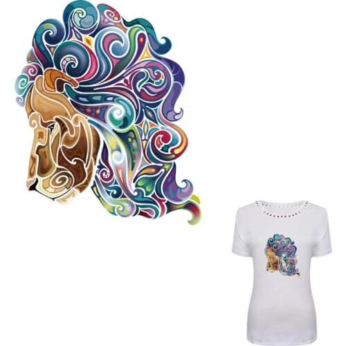 COSBILL Colorful Lion Iron On Patches For Clothing DIY A-level Washable Decoration Accessory Patch For Clothes Stickers Y-039