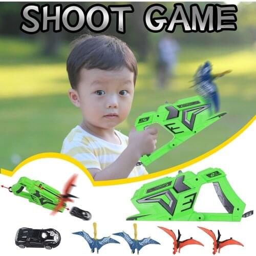 Childrens Foam Catapult Airplane Toy Dinosaur Pull Back Outdoor Fighter Model Launching Aircraft Game Educational Fidget Toys