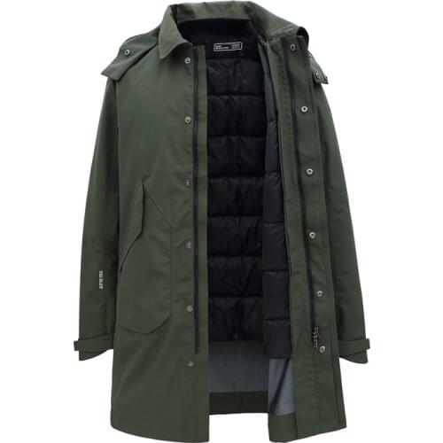 Long Down Jacket Men Top Quality Thick Winter 2021 NEW Warm Parka 90% White Duck Down Waterproof Windproof 5 Colors Size 4XL