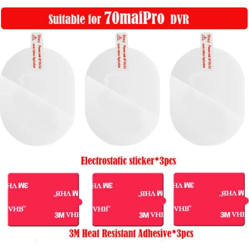 Tools pack for 70mai Pro 3M holder Electrostatic Sticker for Dash Cam Heat Resistant Adhesive,Suitable for 70maiPro Car DVR 3pcs