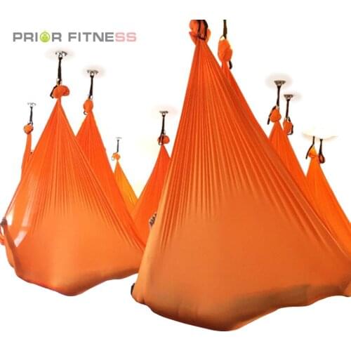 PRIOR FITNESS Elastic 6 meters Aerial Yoga Hammock Swing Latest Multifunction Anti-gravity Yoga belts for yoga training