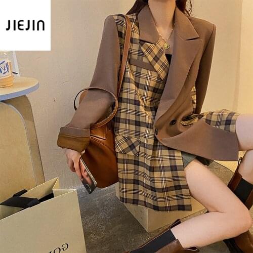 Женские двубортные пиджаки JIEJIN China At AliExpress