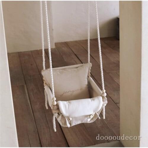 Nordic-Style Indoor Swing Glider Childrens Room Decoration Ceiling Hanging Swing Rocking Chair
