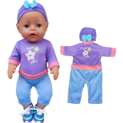 40cm 43cm Baby Doll Feeding Clothes Pants Babies Doll Rompers 18 Inch American OG Girl Doll Gift
