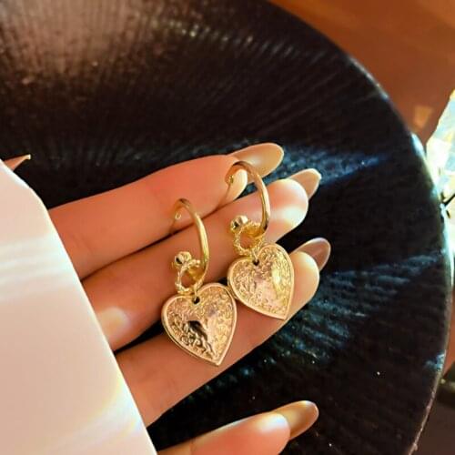 Summer new personality creative heart-shaped pendant earrings luxury fashion prom party earrings for women holiday gifts