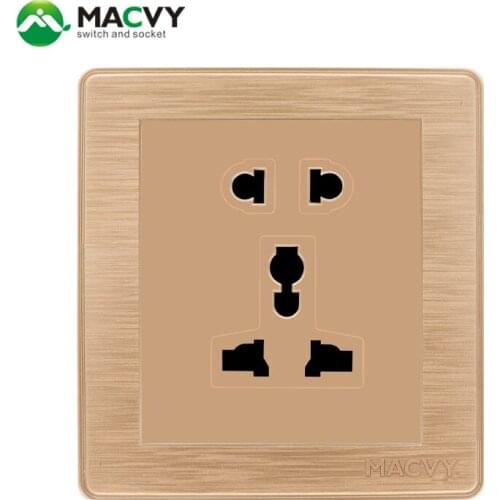 MACVY 2 pole and 3 pole multipurpose socket spun gold socket