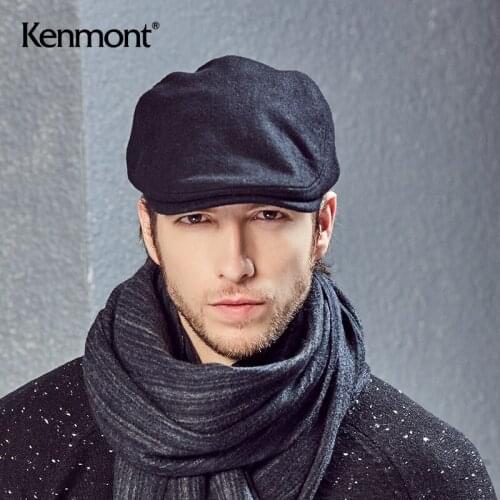 Mens Woolen duck cap warm forward hat outdoor leisure British retro Beret mens winter hat
