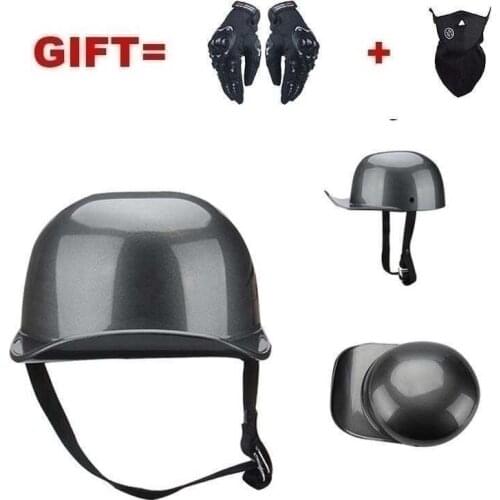 New 2 Gifts Adult Open Face Half Helmet Moto Vintage Motorcycle Motorbike Biker Riding Crash Scooter Cruiser Chopper Man Women