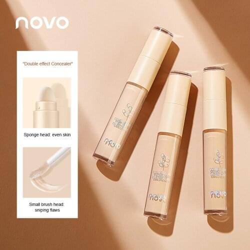 NEW Double-Head Concealer Liquid Foundation Cover Spots Acne Marks Dark Circles Waterproof Long-lasting Matte Makeup TSLM1