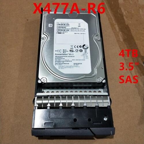 Almost New HDD For NetApp 4TB 3.5" SAS 6 Gb/s 128MB 7200RPM For Internal HDD For Enterprise Class HDD For X477A-R6 X477A-R5