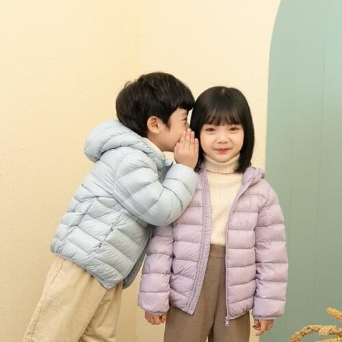 90% White Duck Winter Childrens Lightweight Casual Down Jacket Boy Girl Winter Jacket Coat Baby Clothes Kids Snowsuits Winter