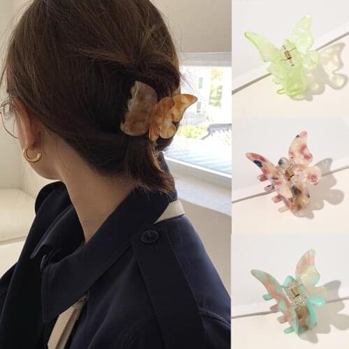 Ruoshui Woman Amber Acetate Hair Claws Clips Girls Hairpins Ponytail Clips Headwear Hair Accessories Hairband Hairgrip Barrettes