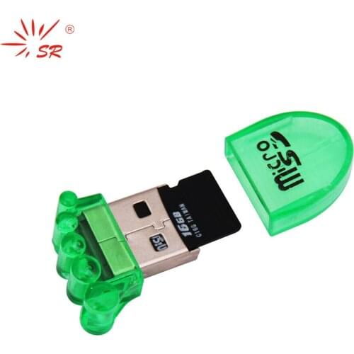 SR USB Card Reader Creative Feet T-Flash Memory Card MicroSD Card Adapter Up to 64GB