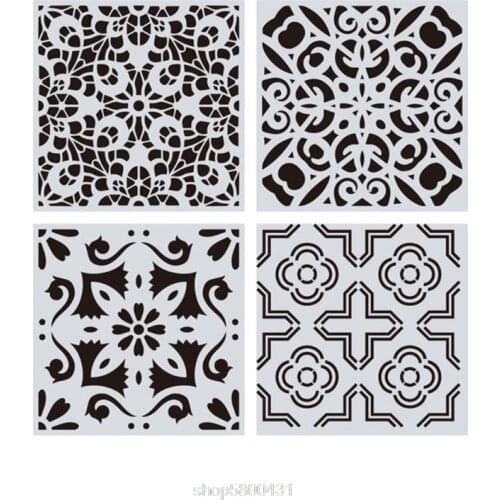 16pcs/set Mandala Stencils DIY Drawing Template Wall Painting for Wood Tiles Rock Home Decoration N24 20 Dropshipping