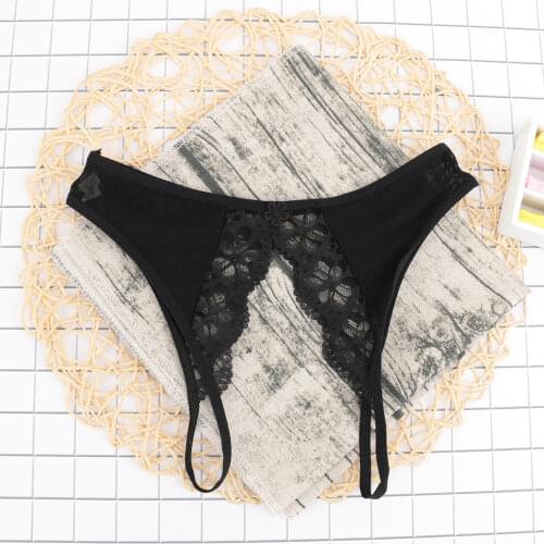 Womens Sexy Lingerie Erotic Panties Porn Lace Transparent Underwear Crotchless Sex Wear Cheeky Briefs for Woman