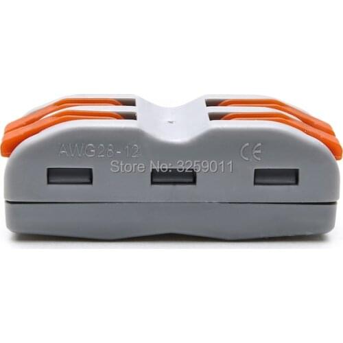 150PCS SPL-2 PCT-212 222-412 Push Wire Connector 4 Pin Universal Compact Connector Terminals Block gray