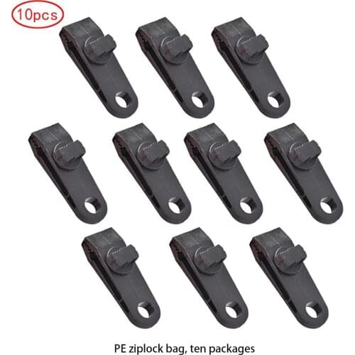 10pcs Tent Clip Tarp Clips Clamp Awning Set Car Boat Cover Tent Tie Down Urgent Snap Fixed Plastic Clip For Outdoor Tent