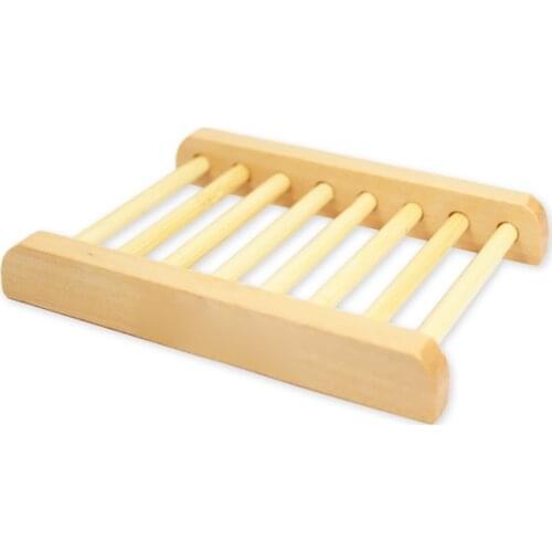 1PC Wooden Soap Dishes Trapezoid Soap Dish Holder Toilet Bathroom Accessories Soap Storage Holder Rack