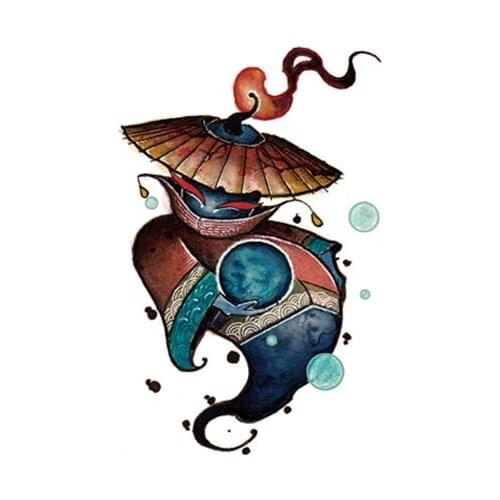 159MM×101MM tattoo lasting flower arm tattoo stickers waterproof female and male mountain boy