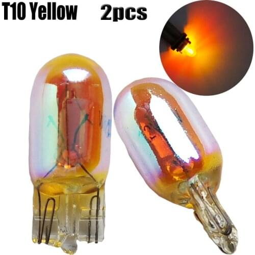 2Pc 12V 5W Car LED Reverse Brake Turn Singal Light Silver Fox Chrome Plated Mirror Invisible Bulbs Reading Light Clearance Lamp