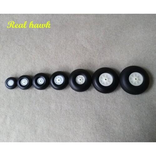 20pcs/lot PU Airplane Wheels diamete25/32/38/45/50/57/63/70/76mm Rubber Wheel For RC Airplane Model And DIY Robot Tires
