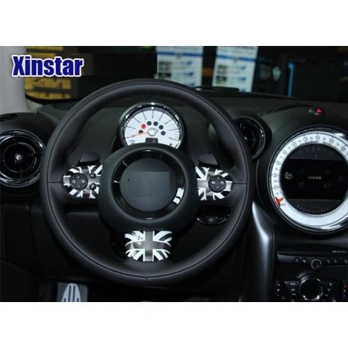 3pcs/set Car steering wheel cover sticker for MINI Cooper countryman R55 R56 R60 R61