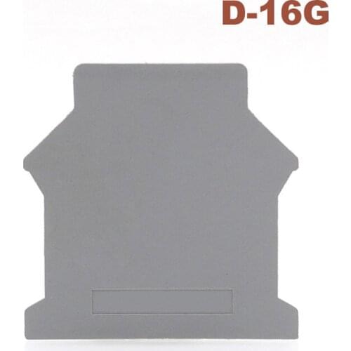 30/50pcs D-16G Terminals End Plate Din rail screw terminal blocks bornier UK-16N Baffle side sealing plate separator End Cap