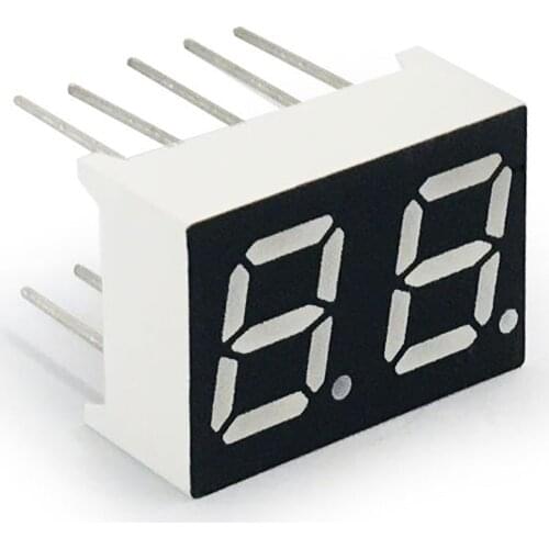 MCIGICM 20pcs 7 segment common Cathode 2 Bit digital Tube 0.28" 0.28in. Red LED Display 7 segmentos LED Digital tube