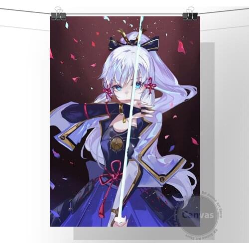 Anime Ganyu Genshin Impact Poster Pictures Home Manga Decoration Paintings Canvas HD Prints Wall Art Modular Living Room